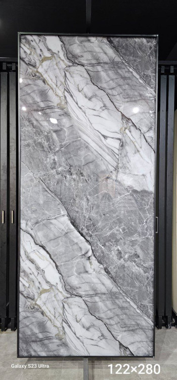 דמוי שיש 122x280 cm מבריק